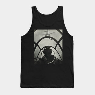 WW2 Pilot flying plane on patrol 1944 Tank Top